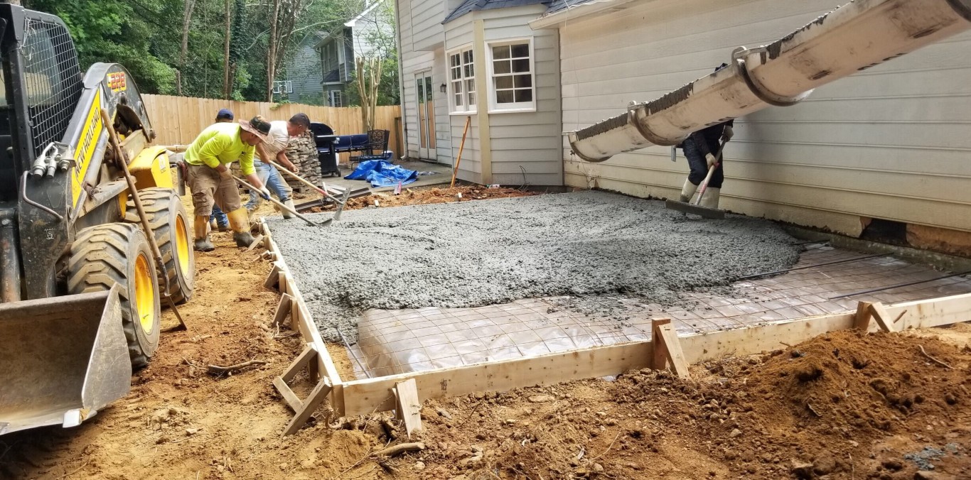 Concrete slab foundation work and preparation in Oviedo, FL